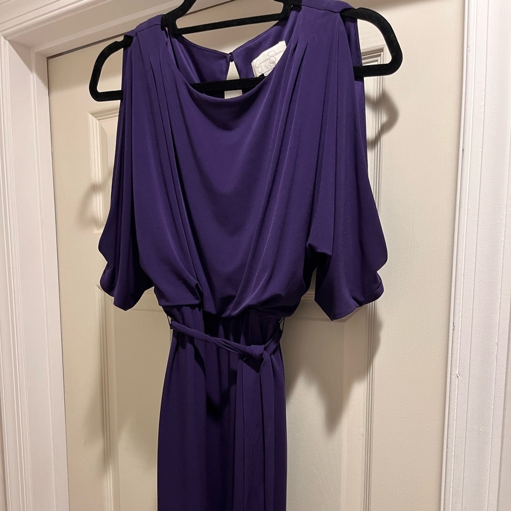 Jessica Simpson Deep Purple Long Sleeve Dress